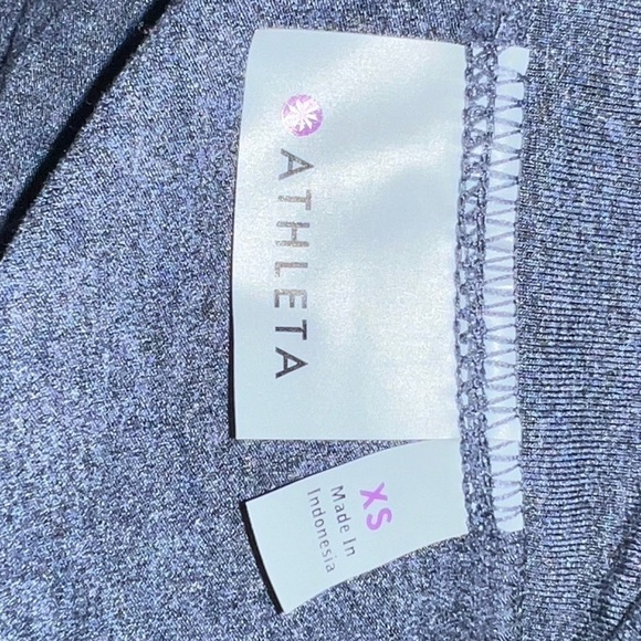 Athleta Wrap Skirt XS Blue Midi Length Pull On Stretchy Athleisure Spring Active - Picture 6 of 7